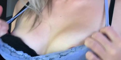 Blonde Teen JAMIE JETT Has Public Sex after Crashing Porn Set