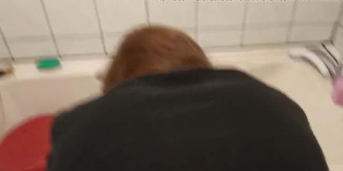 Amateur step mother fucked bathroom