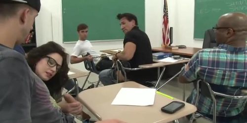 Gangbanged in the classroom