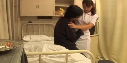 Japanese naughty nurse gets a creampie from her patient