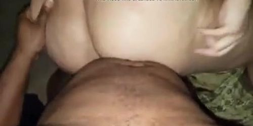 White bbw wife takes cum inside her big pussy