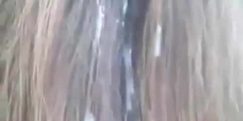 masturbate in bus, ejaculate on girls hair