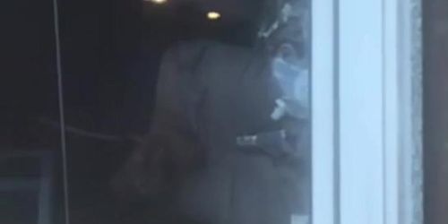 Caught flashing at the front window Pt.2