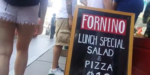 Tourist public butt cheeks