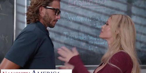 Naughty America - Busty professor fucks her student! (Casca Akashova, Lucas Frost)