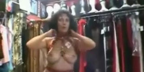 French MILF at the Lingerie Store