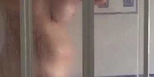 Spy on wife in shower