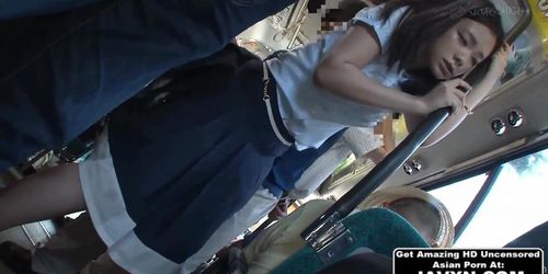 Hot Japanese Teen Gets Fucked On The Bus