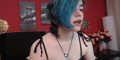 blue hair cam girl 10