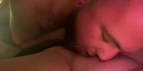 Licking her hot wet pussy