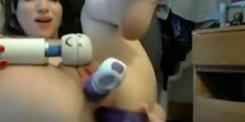 My DP masturbation with multiple toys