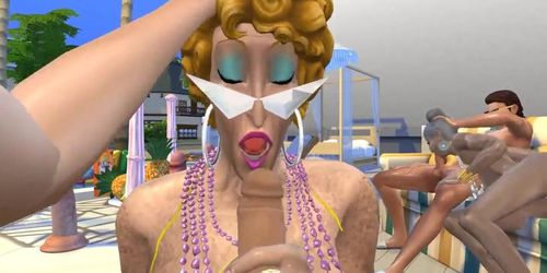 GRANNY TREAT 2 - When the cuckolds are away - Sims 4