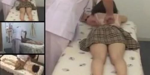 Busty Jap hottie exposed in spy camera massage video