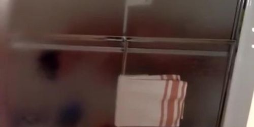 Stepson secretly films his stepmother in shower