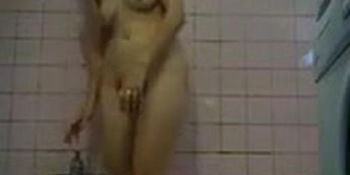 blond hairy shower