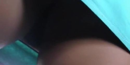 Throat-watering upskirt butt caught on webcam