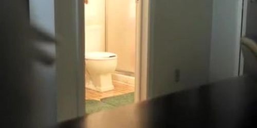 Voyeur husband films wife in bathroom