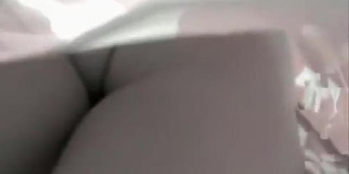 Horniest and very cute nude ass closeup on upskirt video