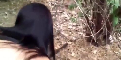 Exploring wilderness with a sexy girl