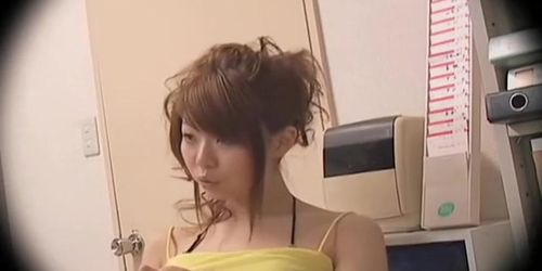 Lovely Jap crammed and creamed in spy cam office sex clip