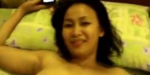 indonesian girl gets thick cock into her tight pussy