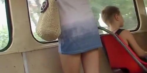 Cutie upskirts cute pink strap