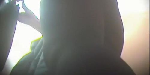 Changing room girl spreads her legs and shows furry peach