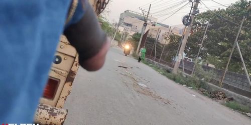 flashing to road side walkers