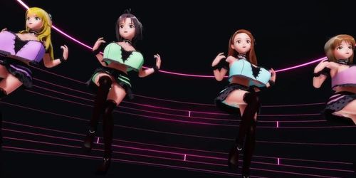 ?MMD?iM@S Makoto, Yukiho, Iori and Miki Ki113r Lady