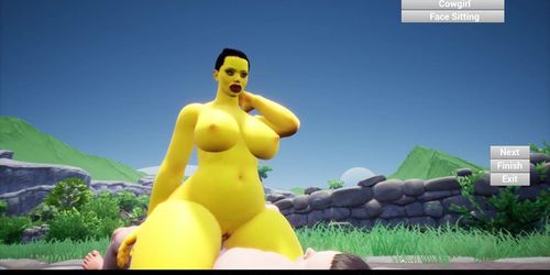 Feign gameplay yellow skin big ass BBW cowgirl facesitting missionary