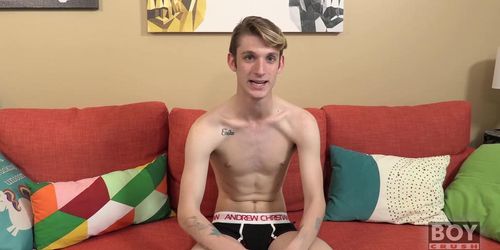 BOY CRUSH - Handsome Twink Chris Tucker Pleasures His Big Dick (Chris Horny)