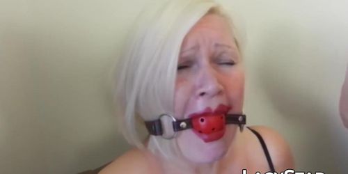 LACY STAR - Mature UK babes please each other with massive sex glass toy (Lacey Starr)