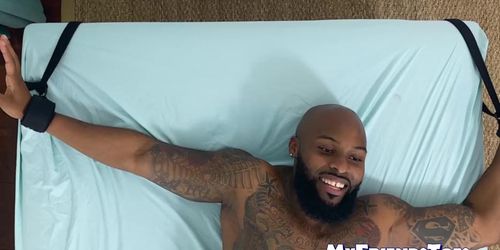 MY FRIENDS TOES - Hunky Dallas woke up on the tickle table and got his feet and armpits tickled by a hairy guy (Dallas Miko)
