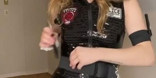 Beauty's solo halloween costume tryons with nudity (Madi Anger)