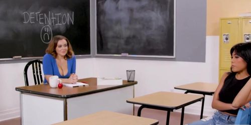 Rough To Focus On The Study Material If The Teacher Has A Beautiful Body - Natasha Nice,Ember Snow