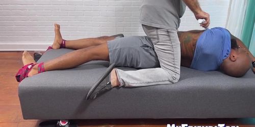 MY FRIENDS TOES - Tattooed Dallas wiggled after getting his feet and body tickled by a master (Dallas Miko)