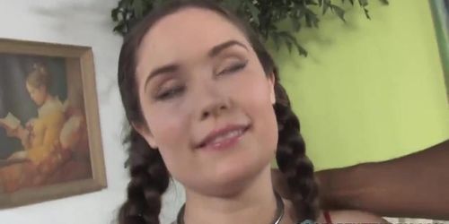 Step Daughter Charlotte Vale Takes BBC While Step Father Watches (Carlota Teen)