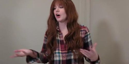 Step Sis Helps Me Take Cock Pics - Redhead Ginger Shows Her Blowjob Skills