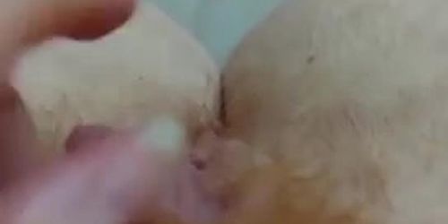 A Redheaded Girl Is Masturbating Before She Went To Bed.