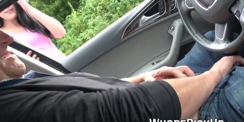 WHORE PICK UP - Cute whore picked up by the road to suck bunch of old guys (Dirty Gunther, Kizzy Sixx)