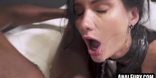 ANALFURY - Skinny Megan Venturi gets a mouthful of cum after ANAL riding BBC (Mike Chapman)