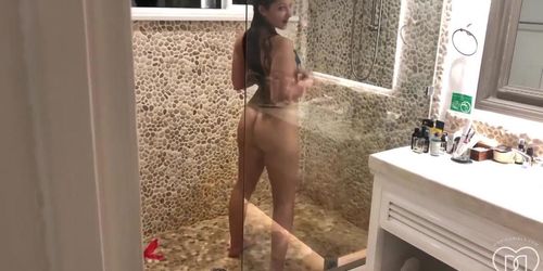 Dani Daniels Shower Creampie Challege