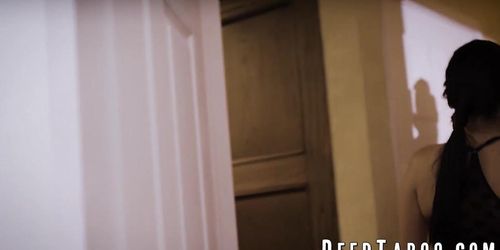 DEEP TABOO - Teen with big natural tits rides her black step cousins dick (Domenic Kane, Ricky Johnson)