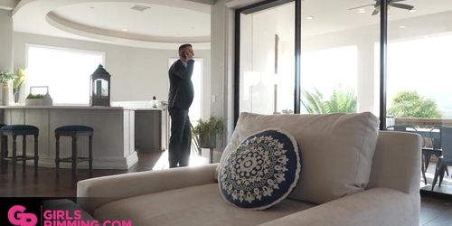 GIRLSRIMMING Hot rimming action with the sexy milf intruder Alia Donovan