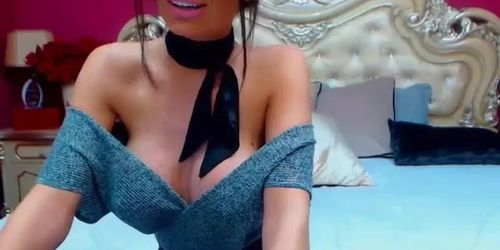 Big tits brunette webcam girl private show