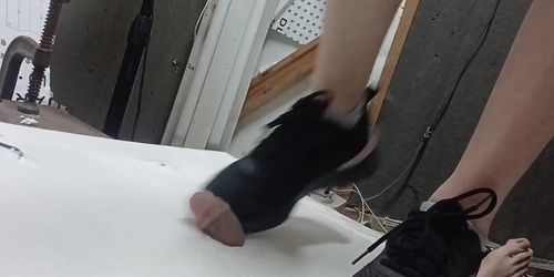 stomping and smashing squishy penis