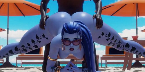 Widowmaker beach fuck blacked