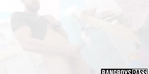 BANG BOYS PASS - Masked dude sucks cock before being covered in sticky cum (Martin Love)