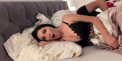 Hot Stepmother Eva Keks Fucks Stepson In Bed - Blowjob & Doggystyle