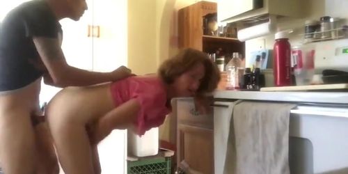 Huge dick in wet pussy